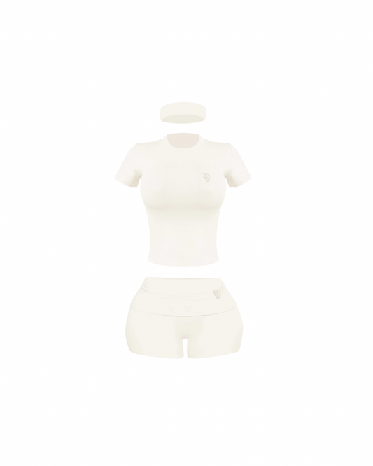 He's Whipped Short Set - Cream